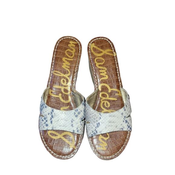 Sam Edelman Women's Leather Snakeskin Reid Slide Wedge Heel Mule Sandal 8.5 - Picture 2 of 10